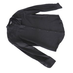 Tom Ford black silk button down blouse
